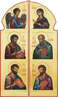 Царские врата со святыми евангелистами